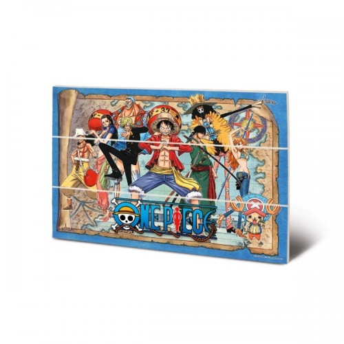 Ξύλινη πινακίδα Straw Hat Pirates Map - One Piece
