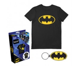 T-shirt Batman Logo Gift Set με μπρελοκ - DC