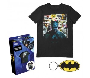 T-shirt Batman Gift Set με μπρελοκ - DC