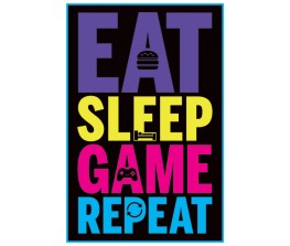 Αφίσα Eat Sleep Game Repeat