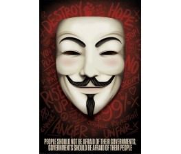 Αφίσα V for Vendetta - Governments Should Be Afraid