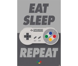 Αφίσα Nintendo - Eat Sleep SNES Repeat