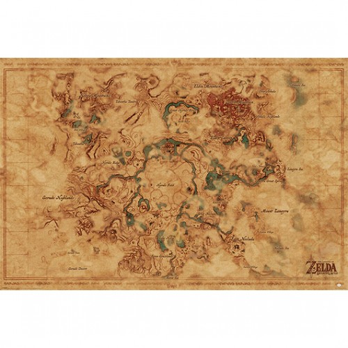 Αφίσα Hyrule Map Breath of the Wild - Zelda