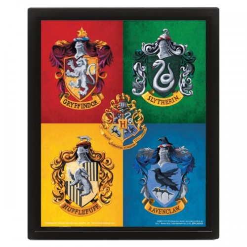 Κάδρο 3D Colourful Crest - Harry Potter