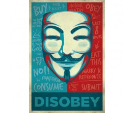 Αφίσα V for Vendetta - Disobey