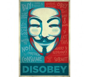 Αφίσα V for Vendetta - Disobey