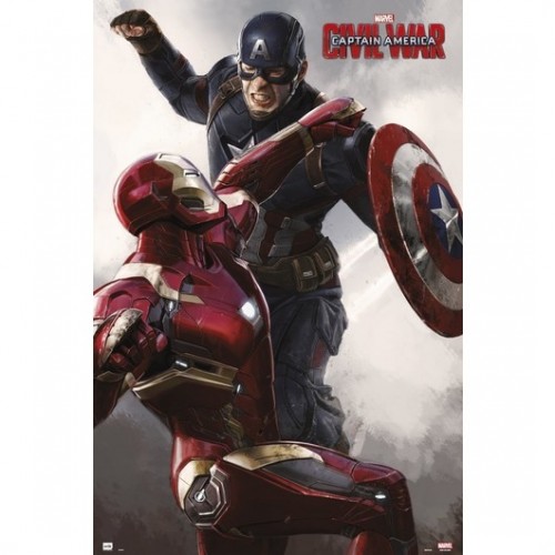 Αφίσα Civil War Cap VS Iron Man - Marvel