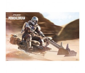 Αφίσα The Mandalorian Speeder Bike - Star Wars