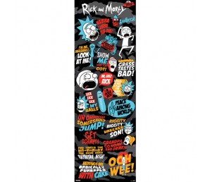 Αφίσα Πόρτας Phrases - Rick and Morty