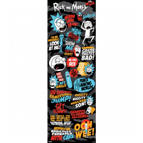 Αφίσα Πόρτας Phrases - Rick and Morty