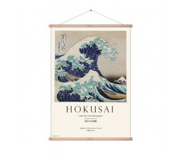 Πανό Ξύλινο Hokusai The Great Wave of Kanagawa