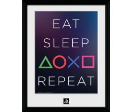 Κάδρο PlayStation - Eat Sleep Repeat